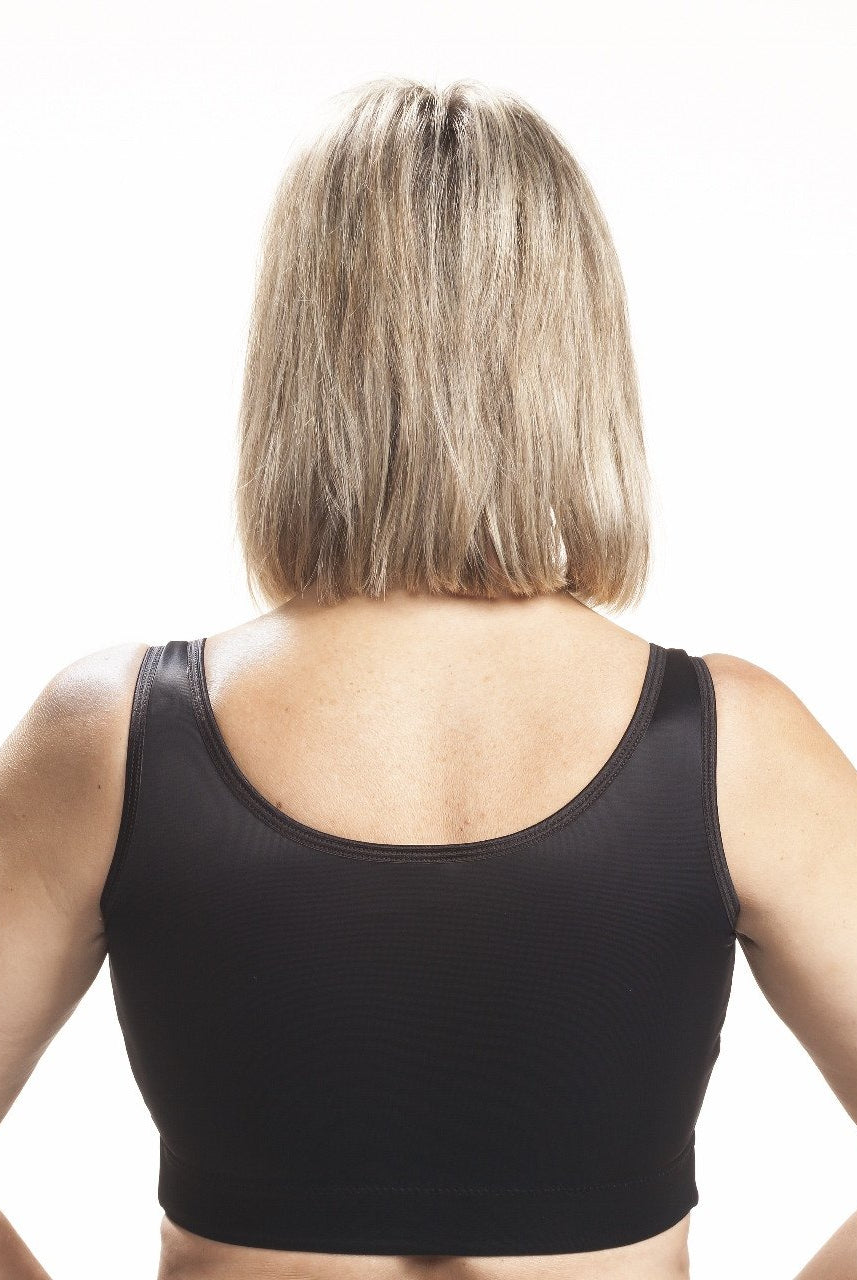 Full back coverage provides additional compression.