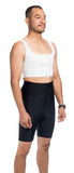 614S, Men's High Waist Compression Shorts  -  Layer Over Stockings