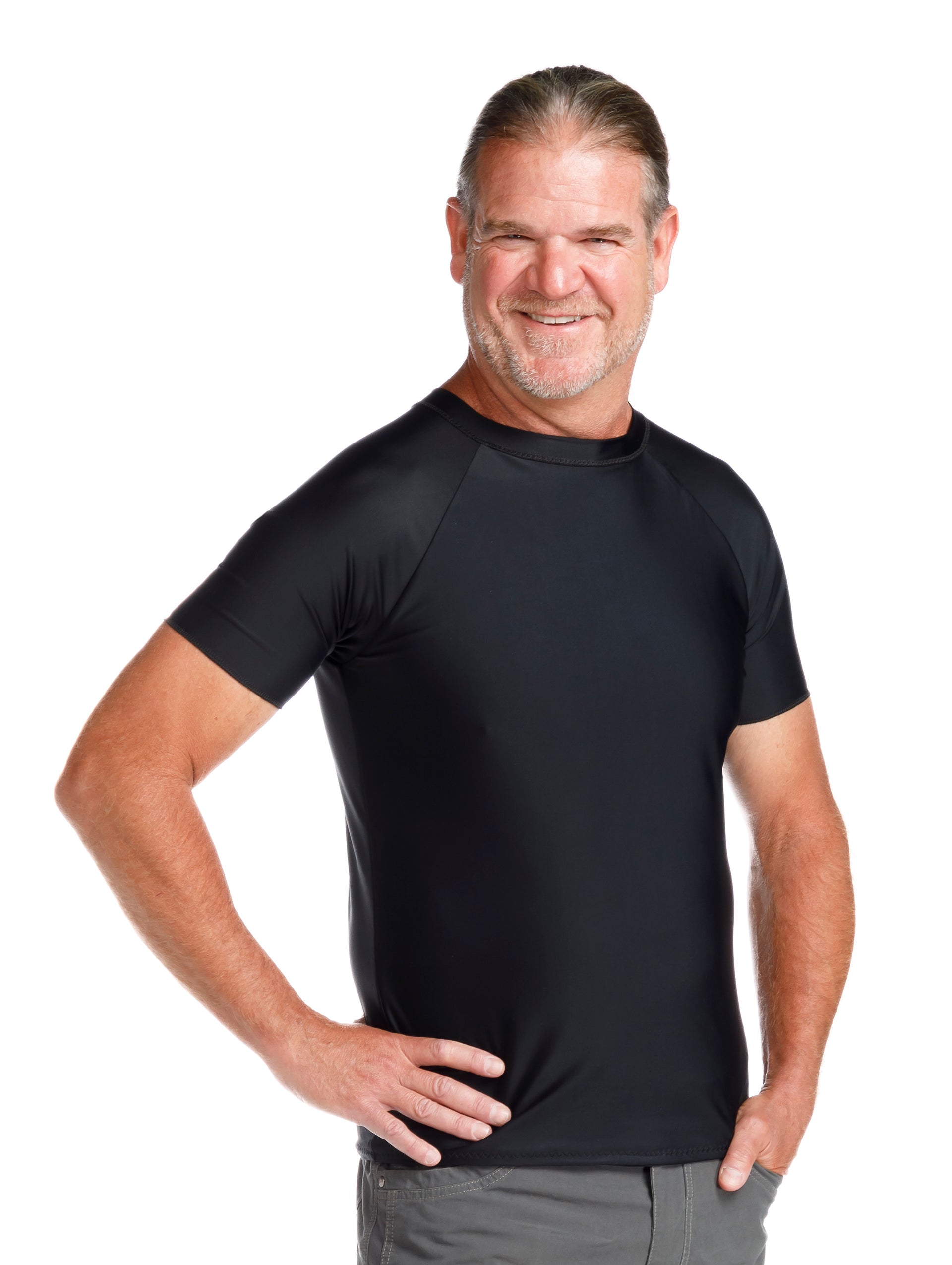 compression dress shirt Underworks Compression Body Shirt - White
