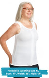 Style 950, White Torso Compression Vest for Relief From Swelling from Edema and Lymphedema