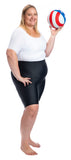 614S, High Waist Compression Shorts  -  Layer Over Stockings