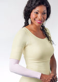 Ivory Compression T shown with compression sleeve