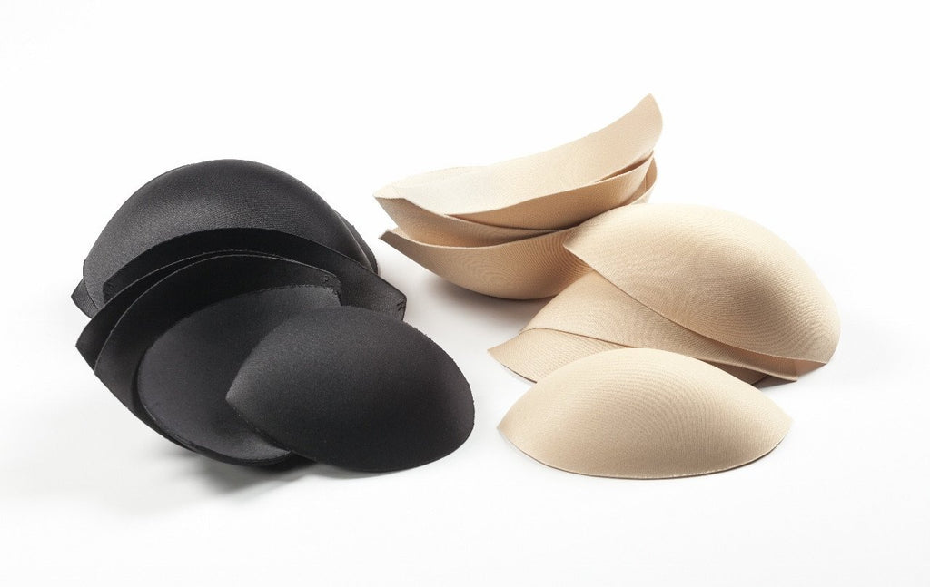 Oval Shaped Molded Foam Bra Cups one pair by Wear Ease Adds Shape Symmetry Smoothness